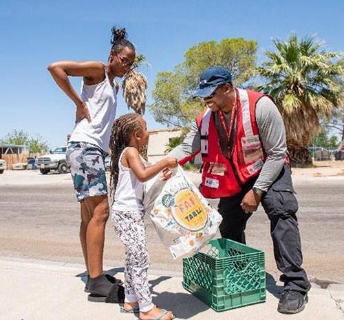 AmeriCorps member responding to the Ridgecrest Earthquake in 2019