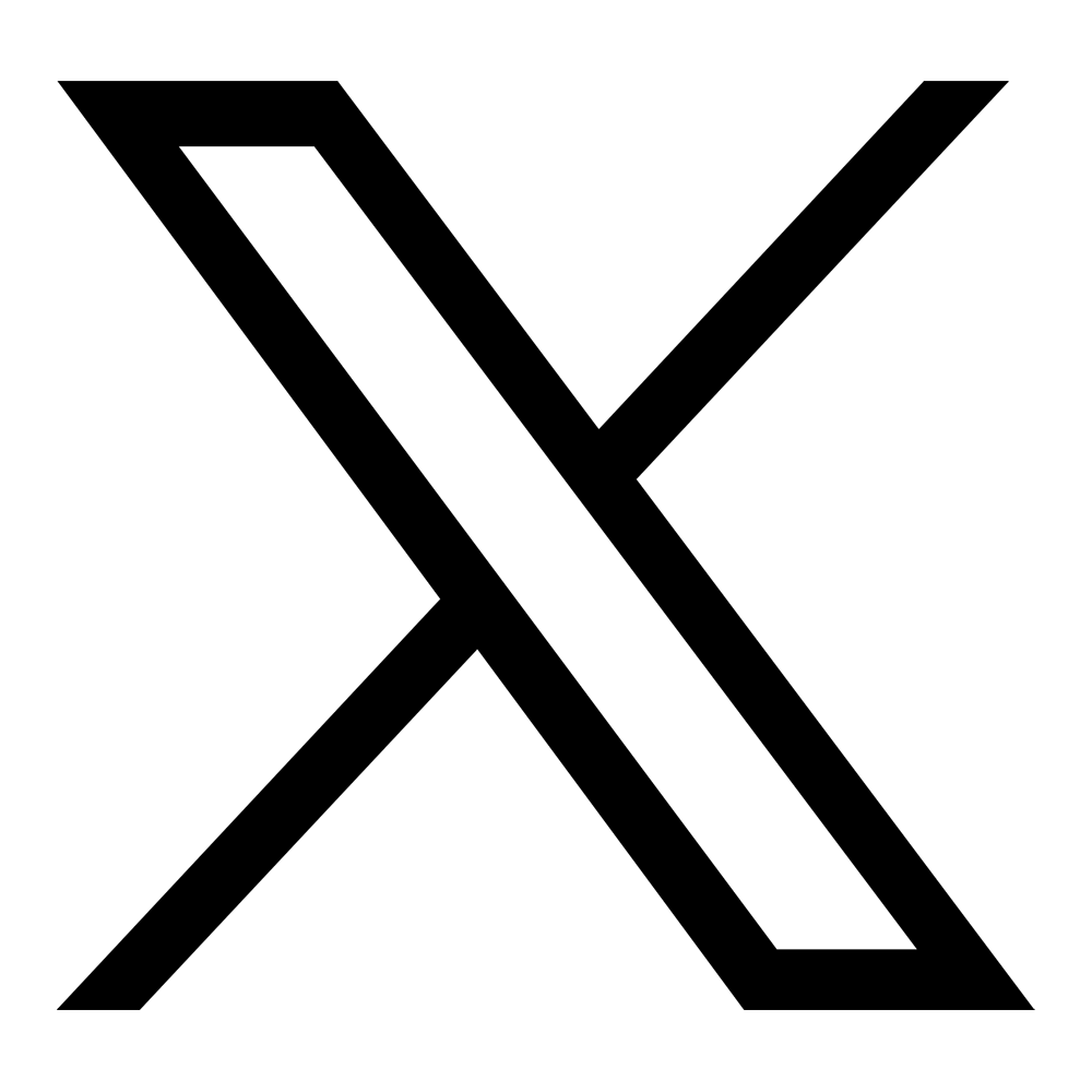 X logo icon.