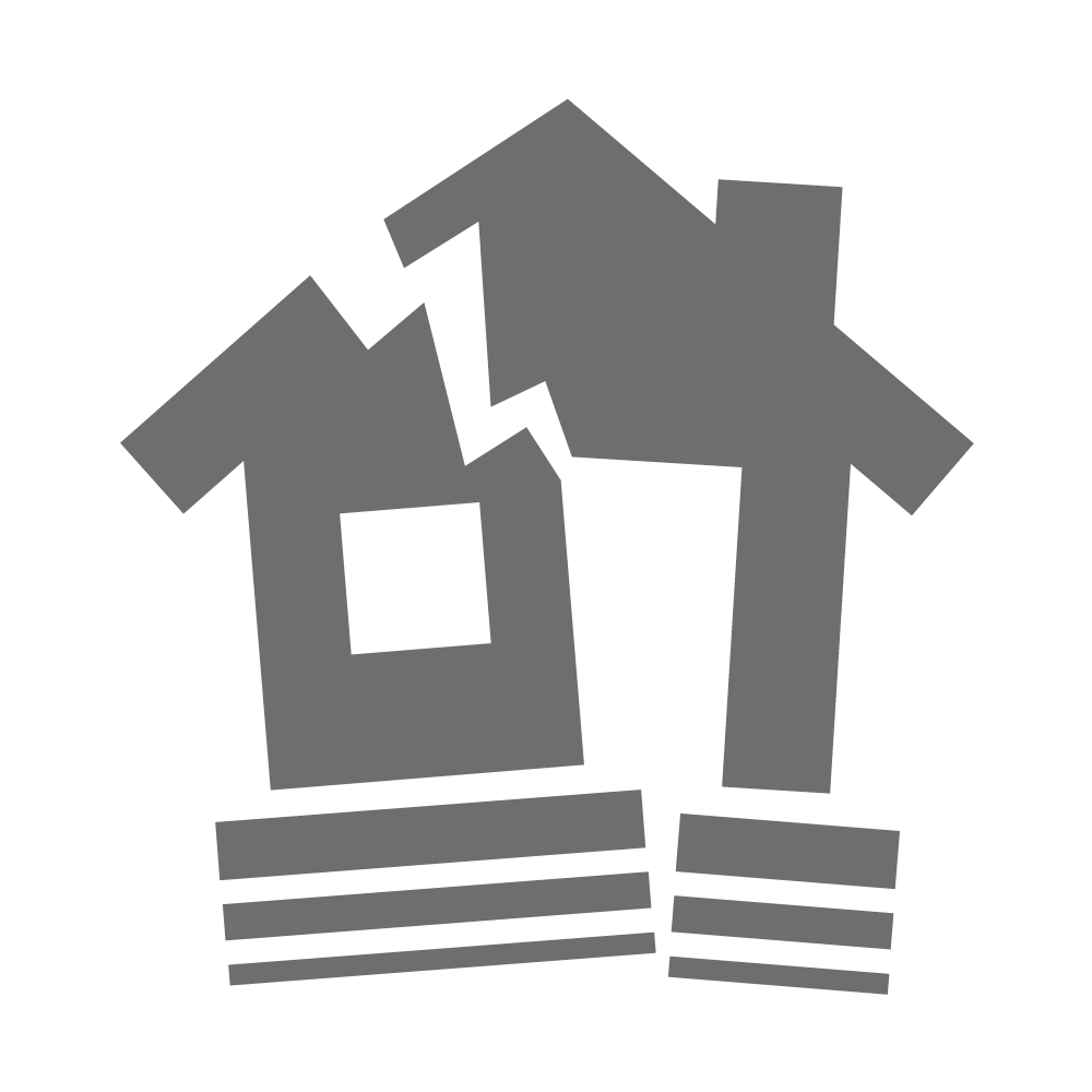 eartquake safety icon.