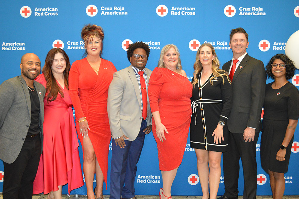 Group shot of board members at a Red Cross event.