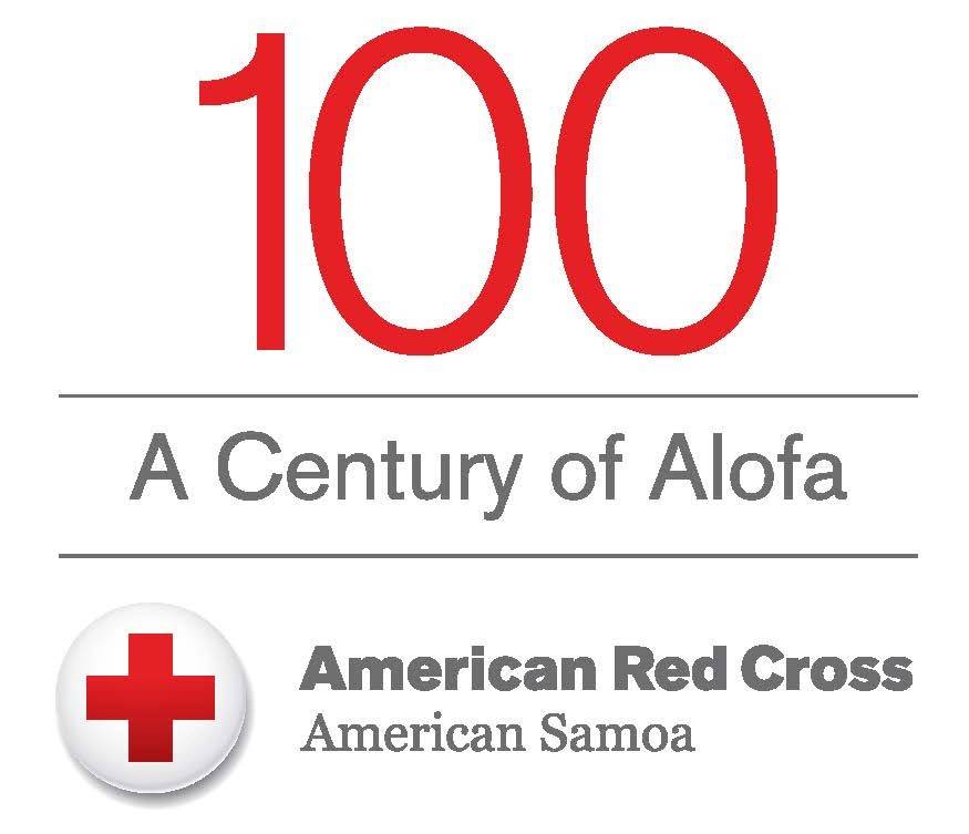 100 A Century of Alofa American Red Cross logo.